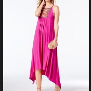 INC InternationalConcepts Embellished Magenta Maxi